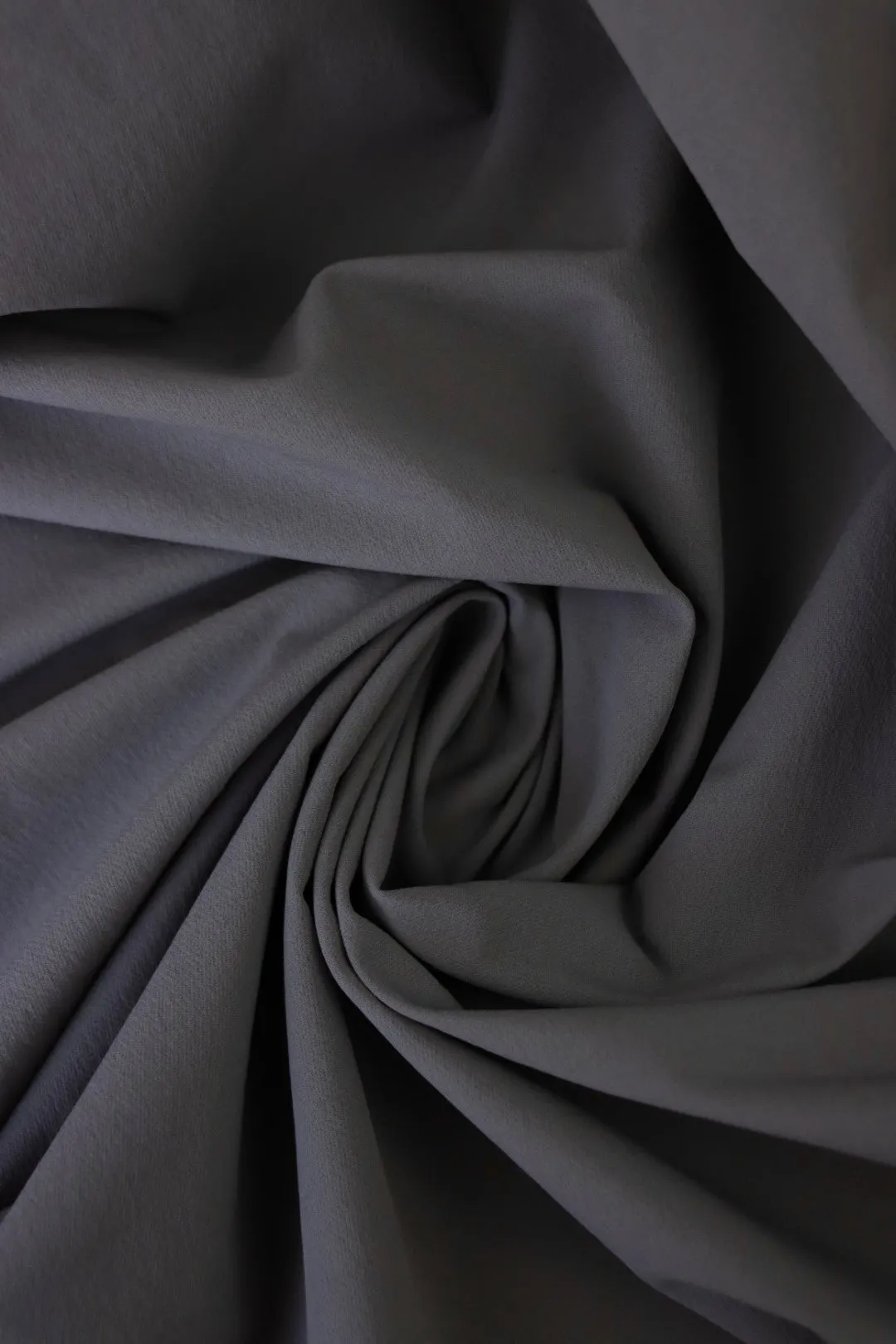 1YD 6IN REMNANT; Dark Gull Gray Athletic Stretch Woven