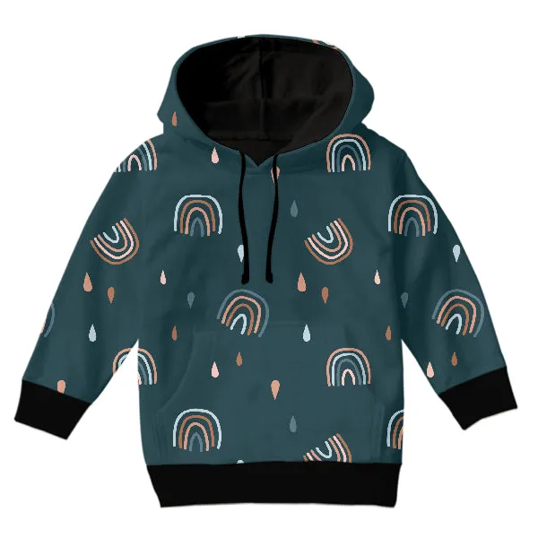 Abstract Rainbows Hand Drawn KIDS HOODIE