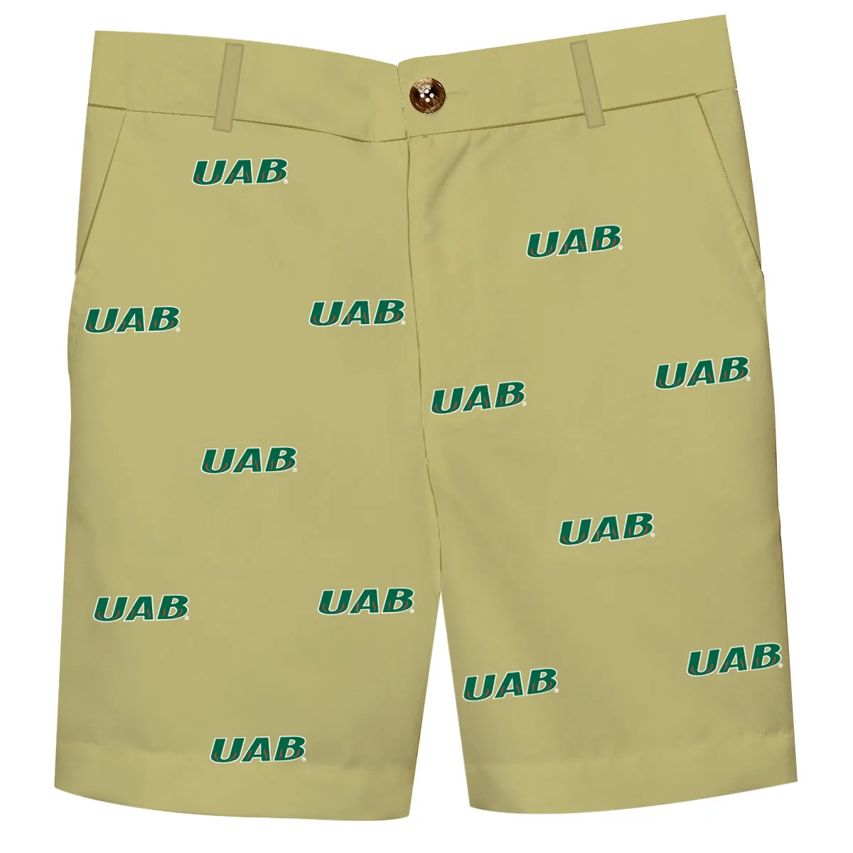 Alabama At Birmingham Blazers All Over Gold Print Structured Short