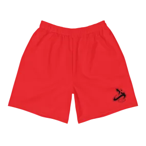 Athletic Apparatus Red 1 Black Logo Men's Athletic Long Shorts