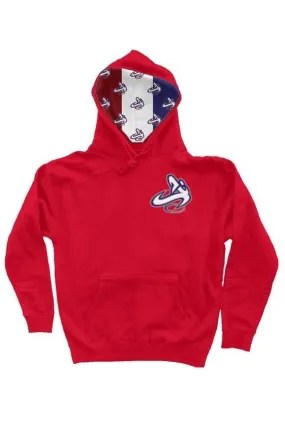 Athletic Apparatus Red V1 heavyweight pullover hoodie
