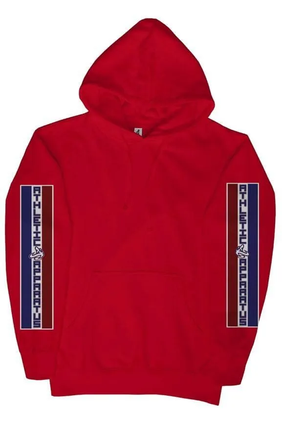 Athletic Apparatus Red V1 heavyweight pullover hoodie