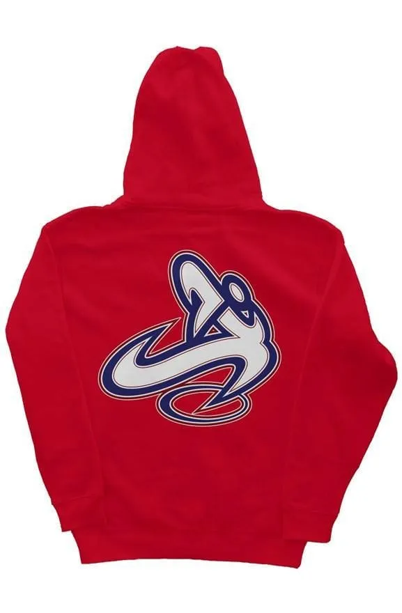 Athletic Apparatus Red V1 heavyweight pullover hoodie