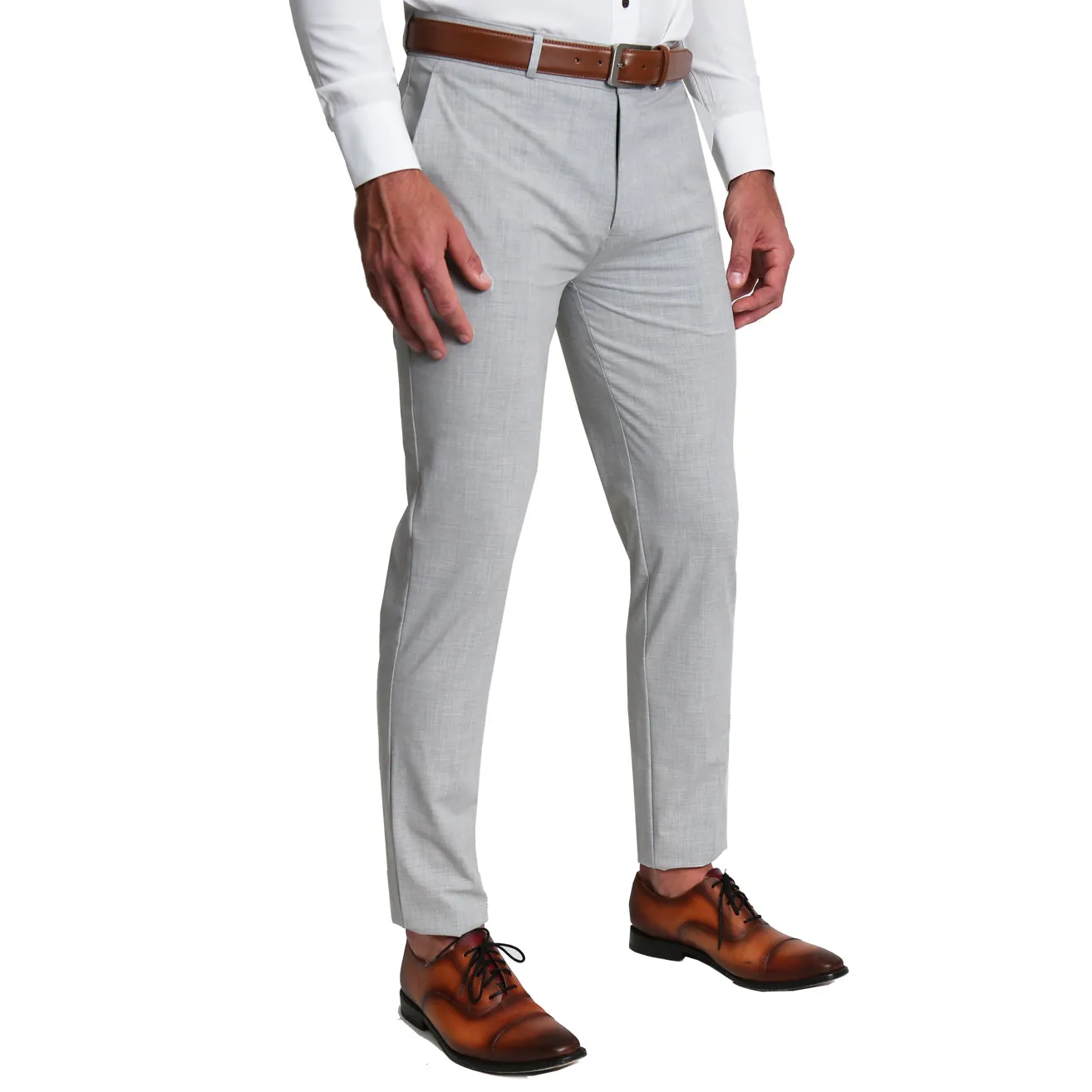 Athletic Fit Stretch Blazer - Lightweight Heathered Light Grey
