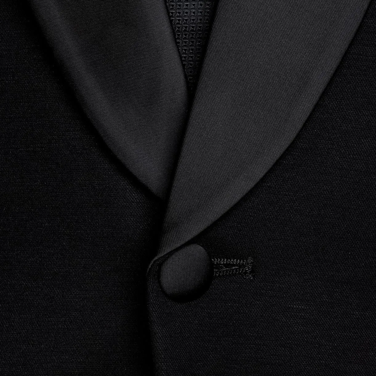 Athletic Fit Stretch Tuxedo Jacket - Black with Shawl Lapel
