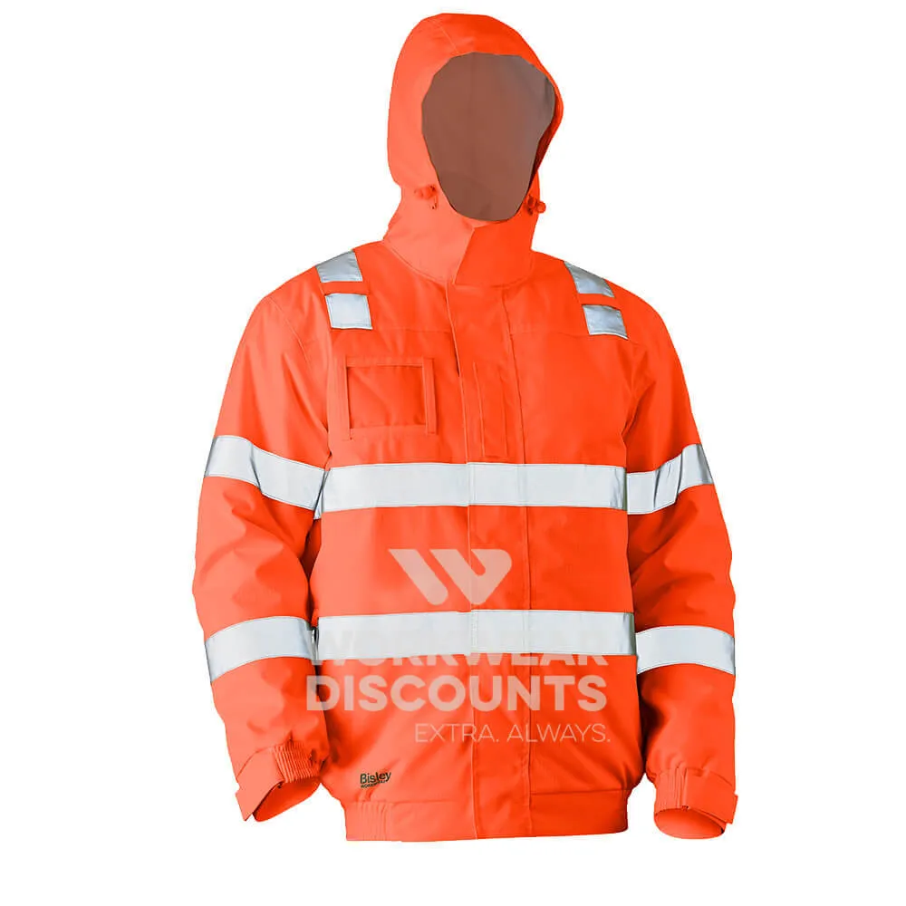 Bisley BJ6770T Taped Hi Vis Wet Weather Bomber Jacket