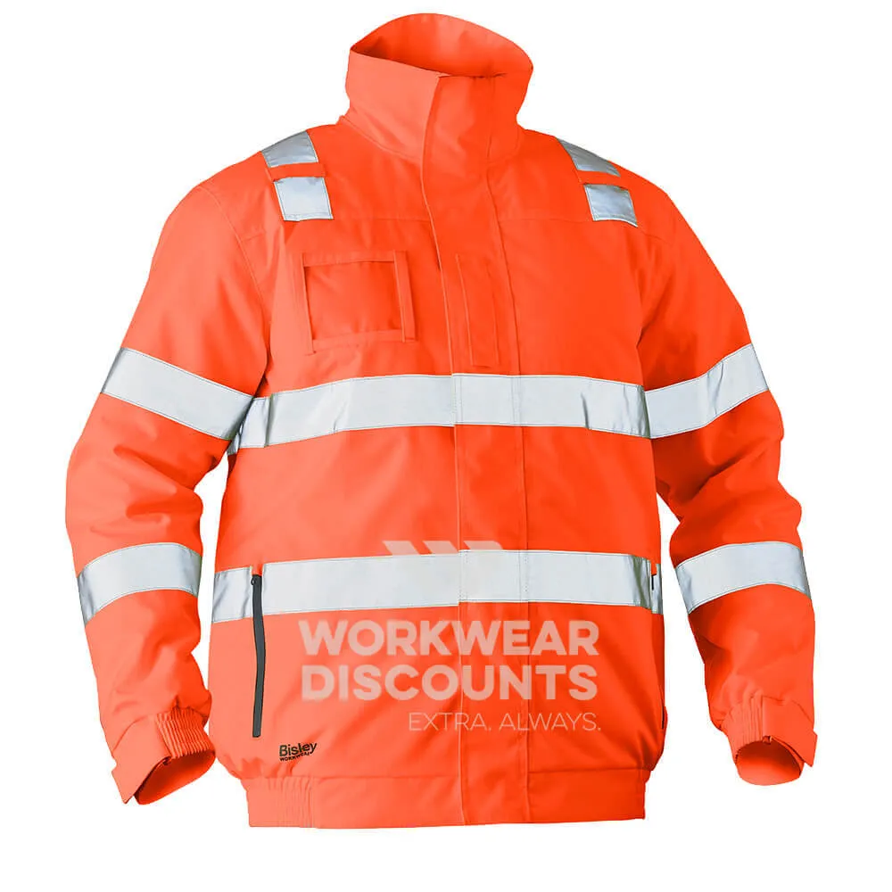 Bisley BJ6770T Taped Hi Vis Wet Weather Bomber Jacket