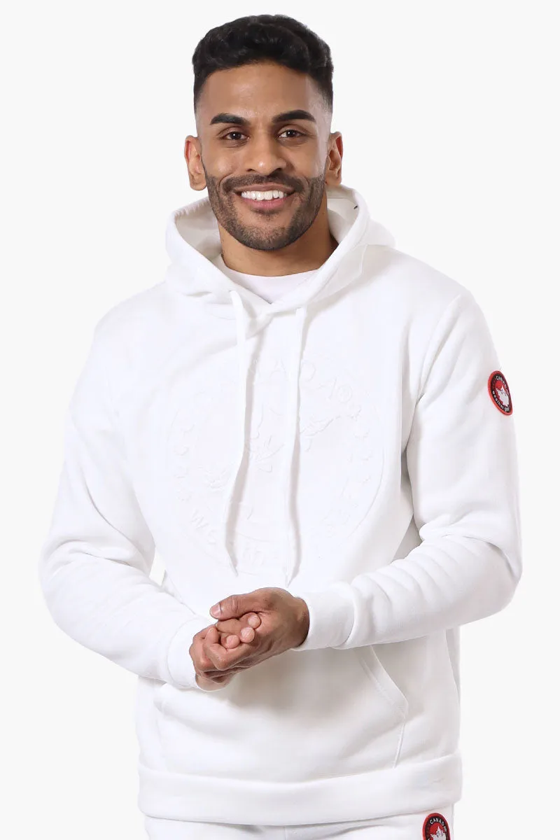 Canada Weather Gear Solid Embossed Logo Hoodie - White