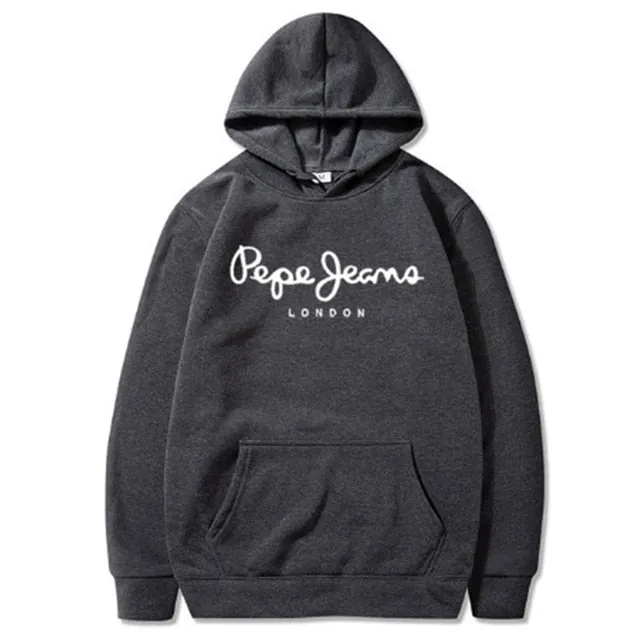 Casual Printed Fleece Hoodie