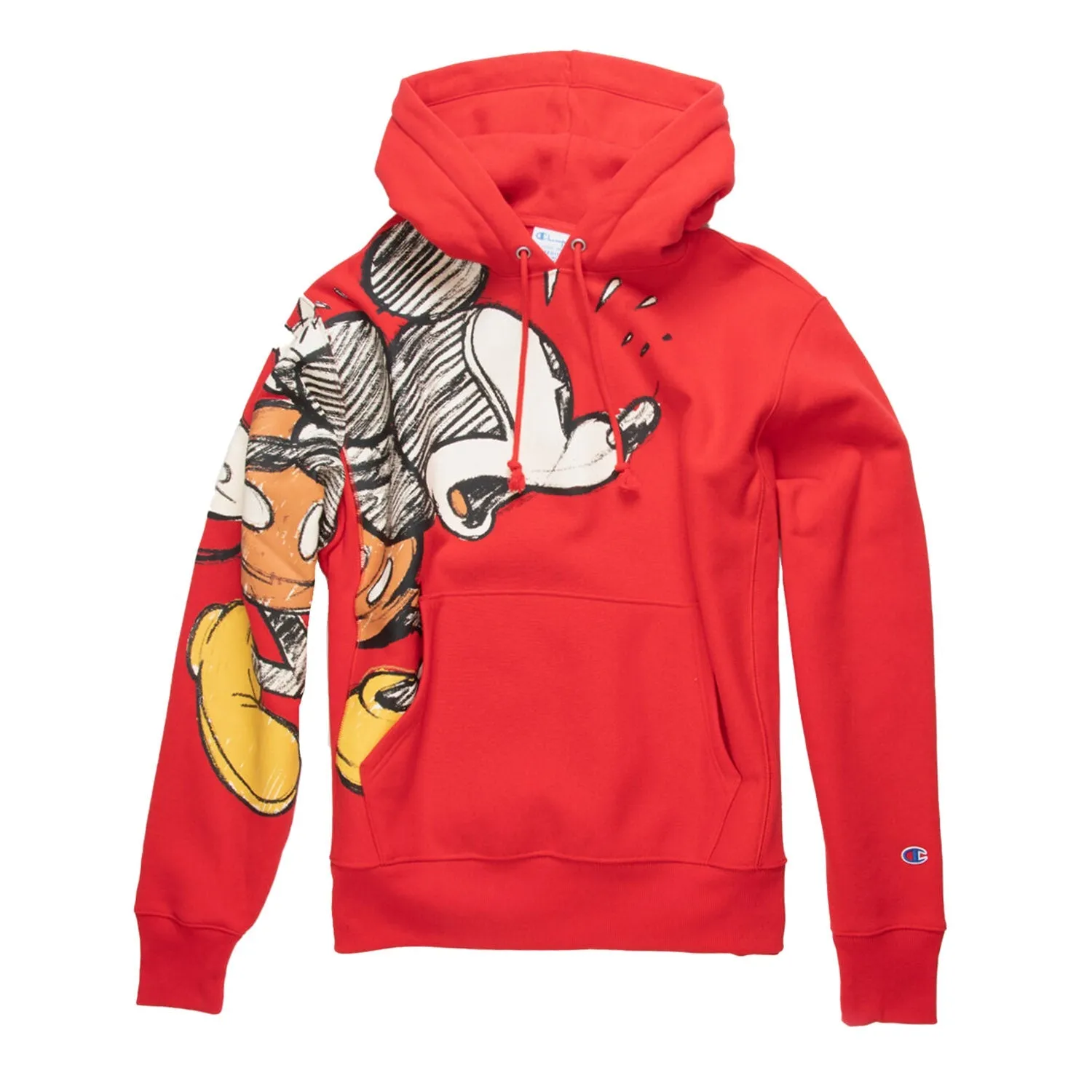 Champion x Disney Mickey Mouse Doodle Men's Hoodie Red