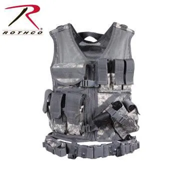 Cross Draw MOLLE Tactical Vest ACU Digital