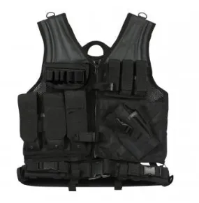 Cross Draw MOLLE Tactical Vest Black
