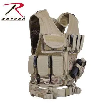 Cross Draw MOLLE Tactical Vest Multicam