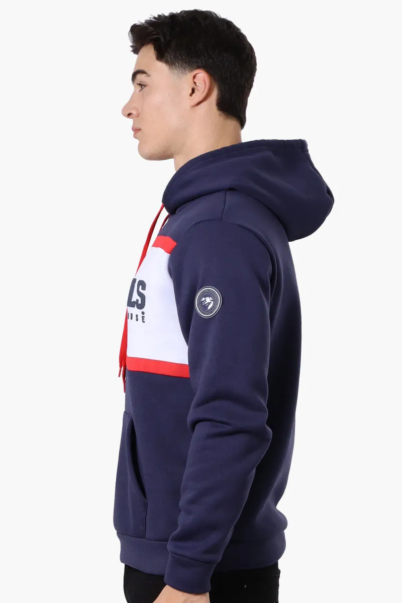 Essentials Super Triple Goose Striped Logo Hoodie - Navy