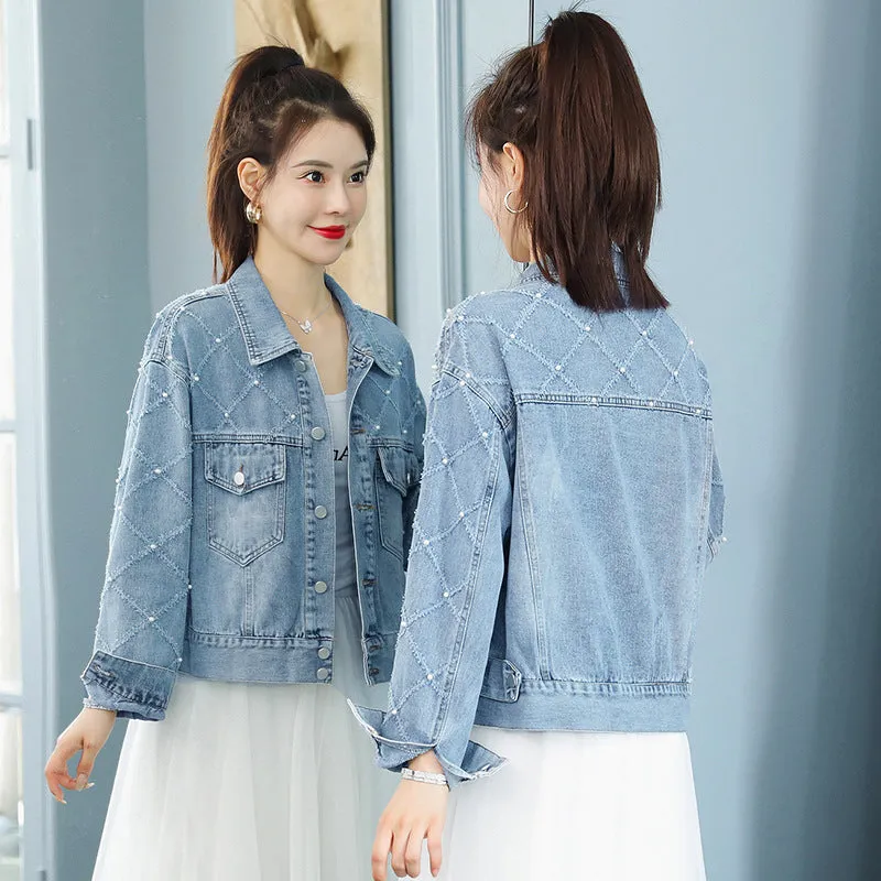 Fashion BF Short Casual Denim Coat