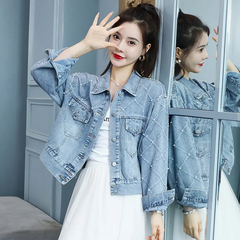 Fashion BF Short Casual Denim Coat