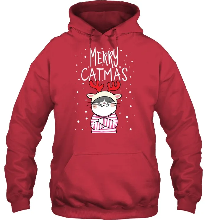 Funny Merry Catmas Christmas Gift Shirt Hoodie