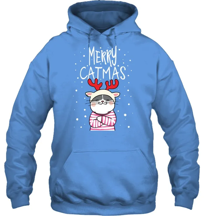 Funny Merry Catmas Christmas Gift Shirt Hoodie