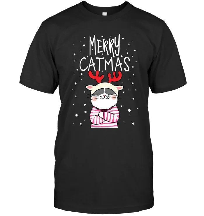 Funny Merry Catmas Christmas Gift Shirt Hoodie
