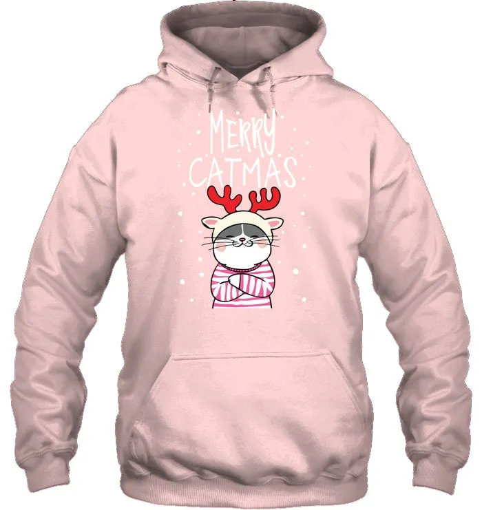Funny Merry Catmas Christmas Gift Shirt Hoodie