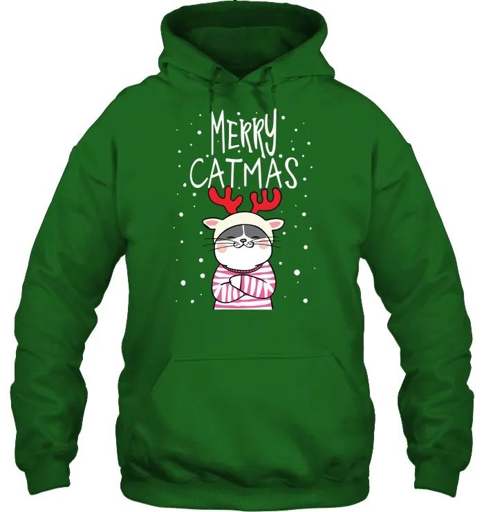 Funny Merry Catmas Christmas Gift Shirt Hoodie