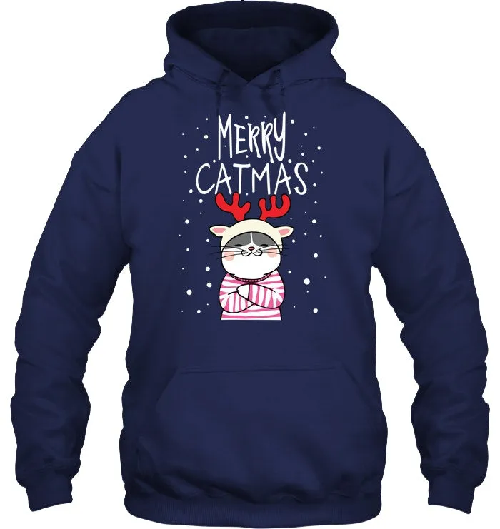 Funny Merry Catmas Christmas Gift Shirt Hoodie