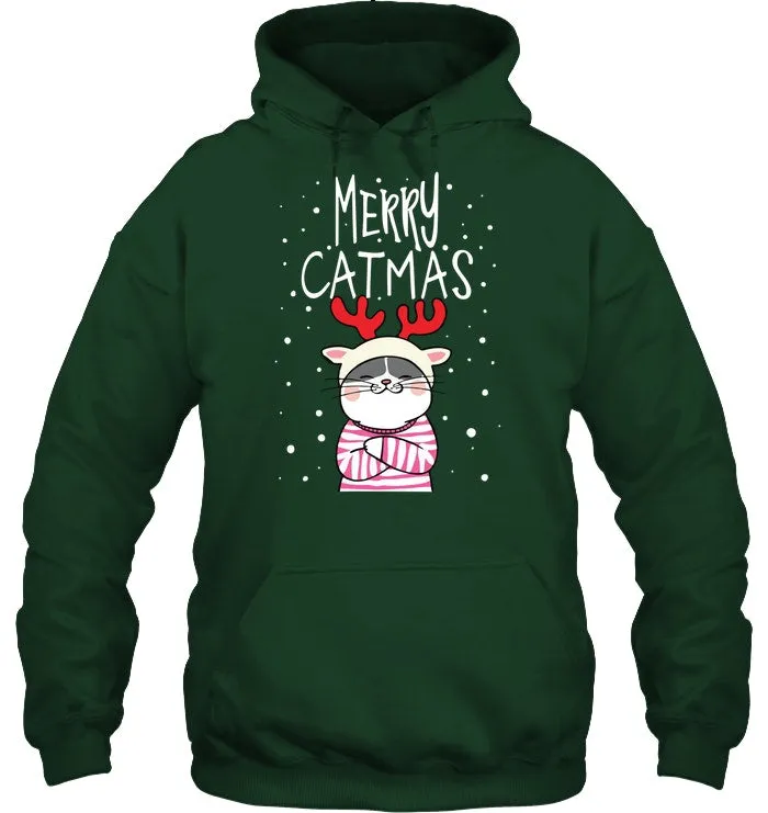Funny Merry Catmas Christmas Gift Shirt Hoodie