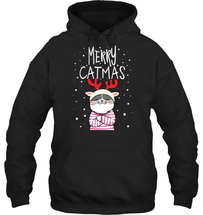 Funny Merry Catmas Christmas Gift Shirt Hoodie