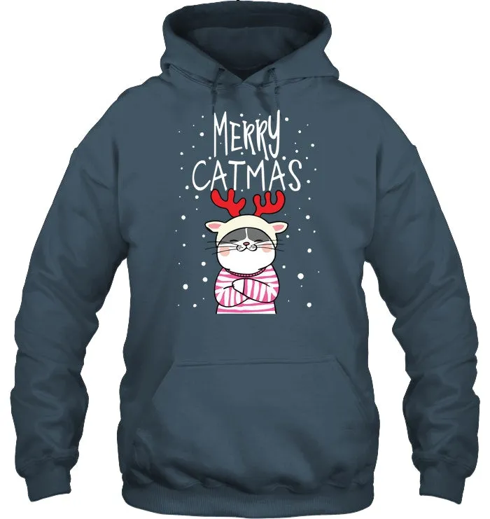 Funny Merry Catmas Christmas Gift Shirt Hoodie
