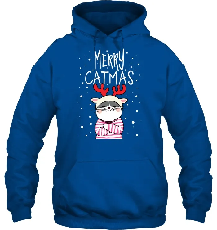 Funny Merry Catmas Christmas Gift Shirt Hoodie