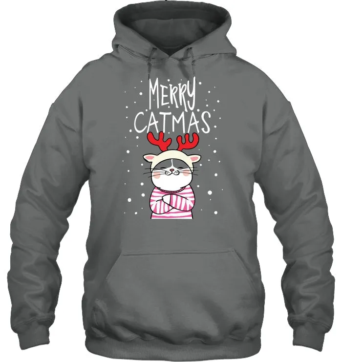 Funny Merry Catmas Christmas Gift Shirt Hoodie