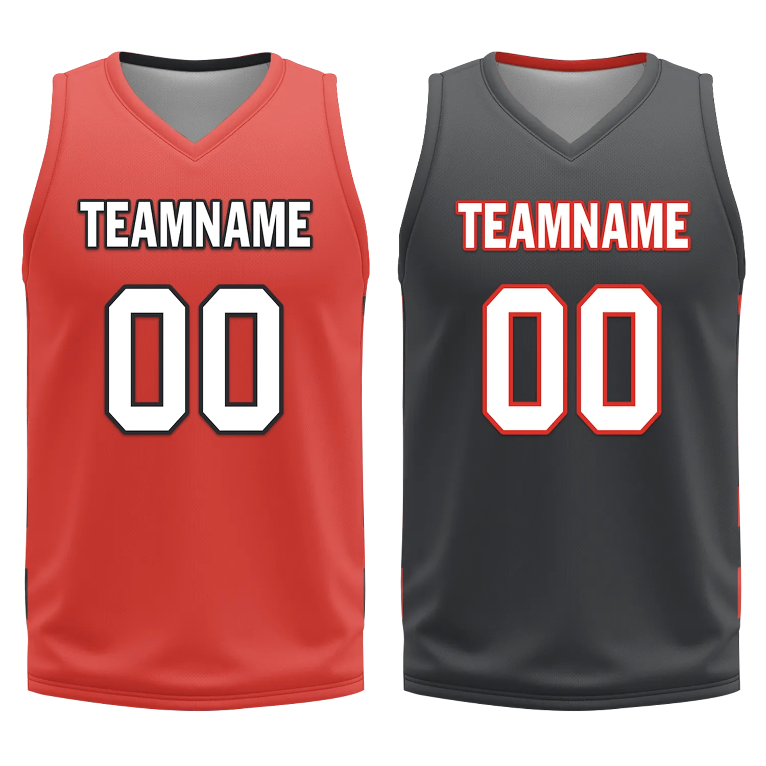 Gift Ideas,Custom Red Black Classic Style Reversible Basketball Uniform Personalized BBJR-D017038