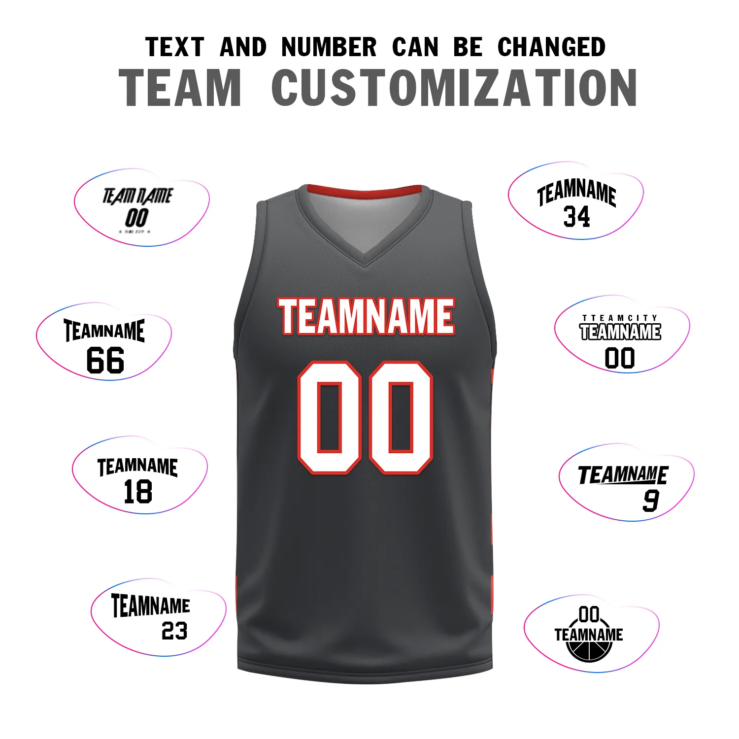 Gift Ideas,Custom Red Black Classic Style Reversible Basketball Uniform Personalized BBJR-D017038