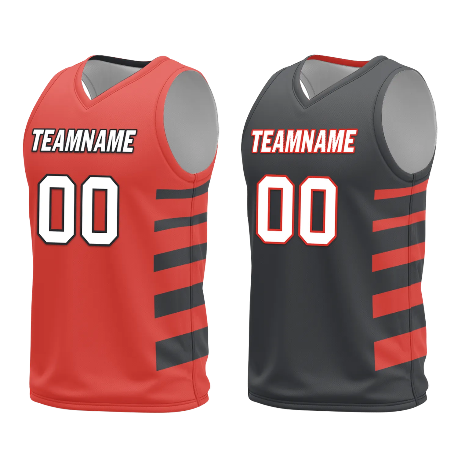 Gift Ideas,Custom Red Black Classic Style Reversible Basketball Uniform Personalized BBJR-D017038