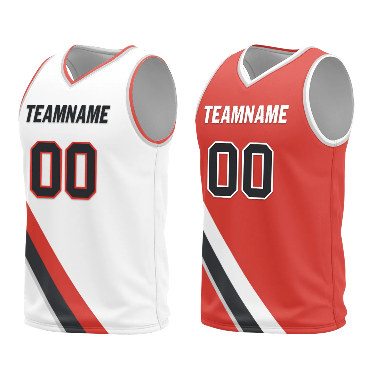 Gift Ideas,Custom White Red Classic Style Reversible Basketball Uniform Personalized BBJR-D017037