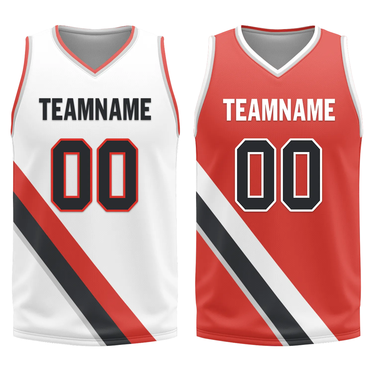 Gift Ideas,Custom White Red Classic Style Reversible Basketball Uniform Personalized BBJR-D017037