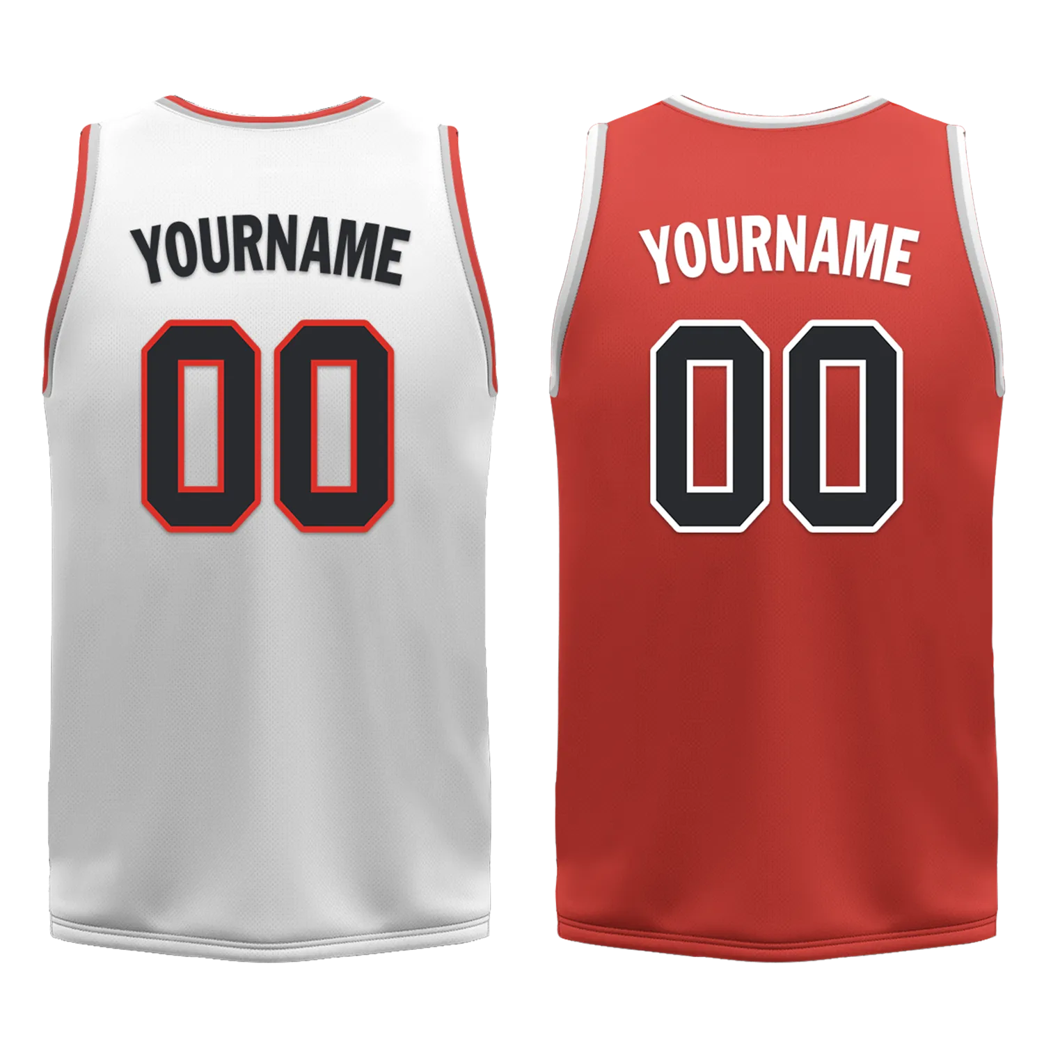 Gift Ideas,Custom White Red Classic Style Reversible Basketball Uniform Personalized BBJR-D017037