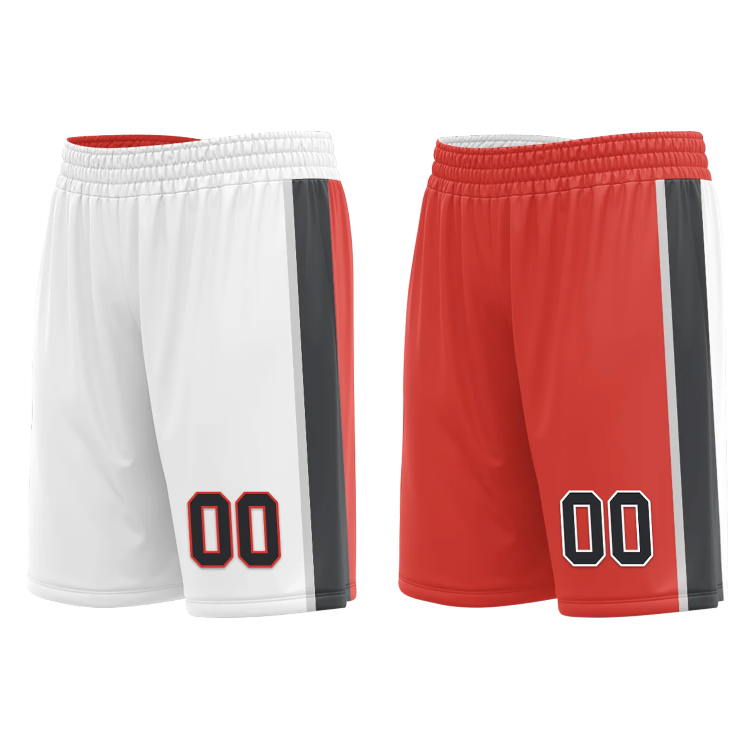 Gift Ideas,Custom White Red Classic Style Reversible Basketball Uniform Personalized BBJR-D017037