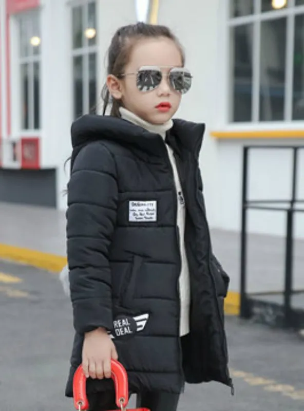 Girls Wadded Jacket Outerwear Cotton-Padded Jacket