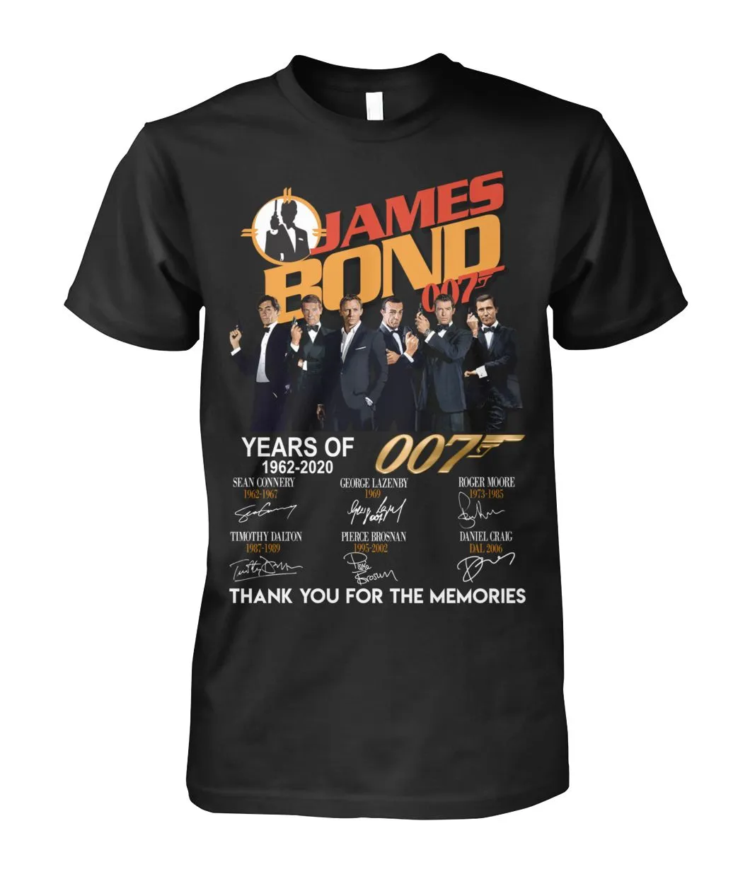 James Bond Anniversary Autograph 1962-2020 T-Shirt Hoodie