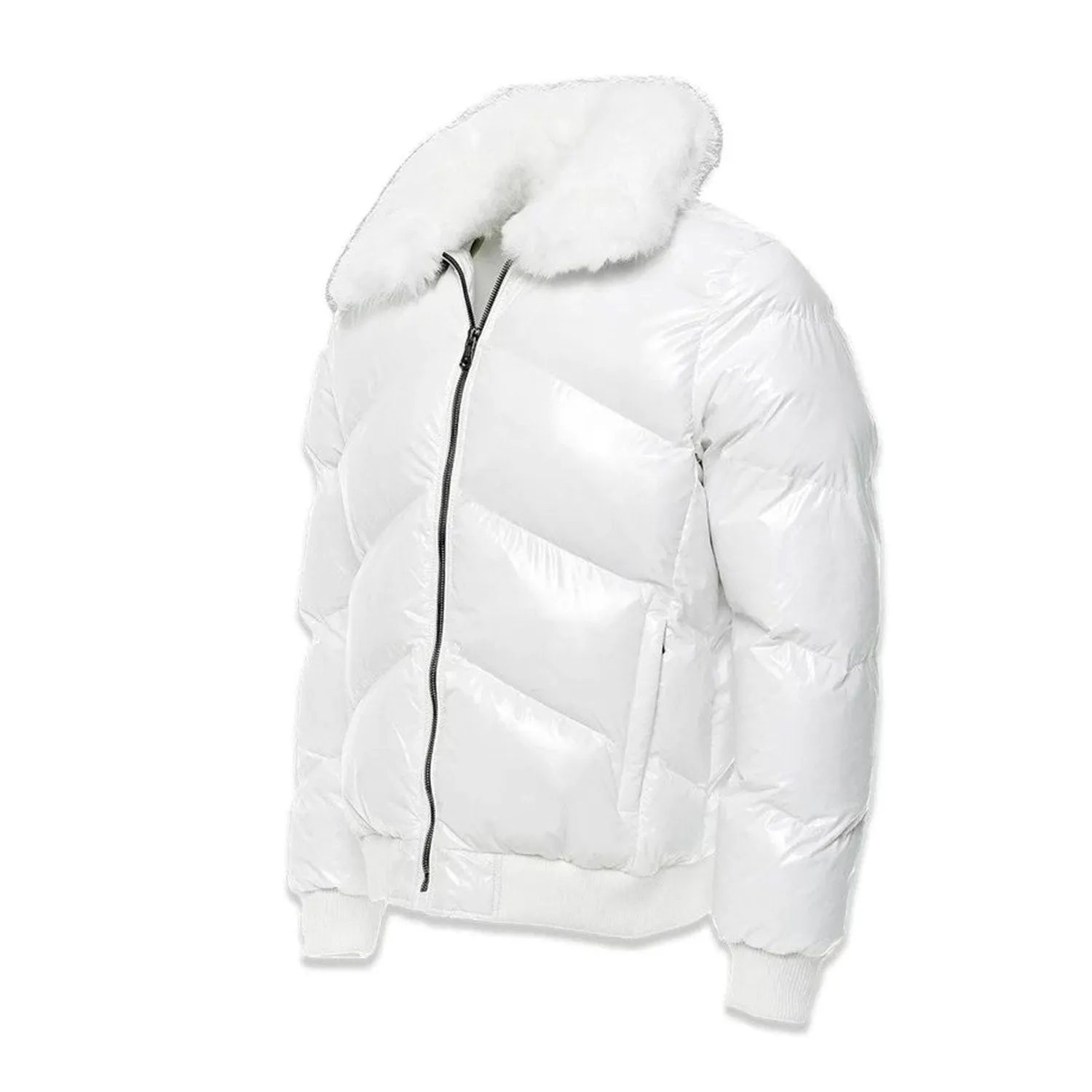 Jordan Craig Shiny Men's Puffer Jacket White