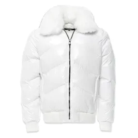 Jordan Craig Shiny Men's Puffer Jacket White