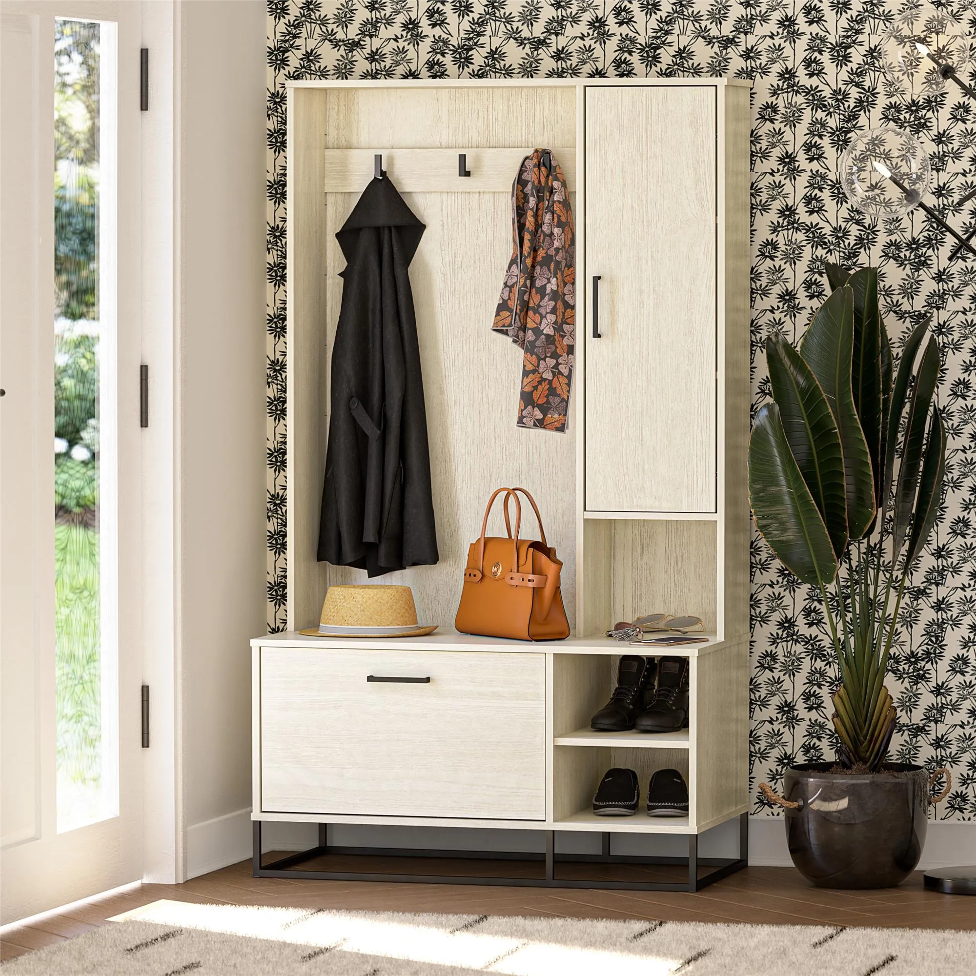 Kelly Hall Tree with Bench and Shoe Storage