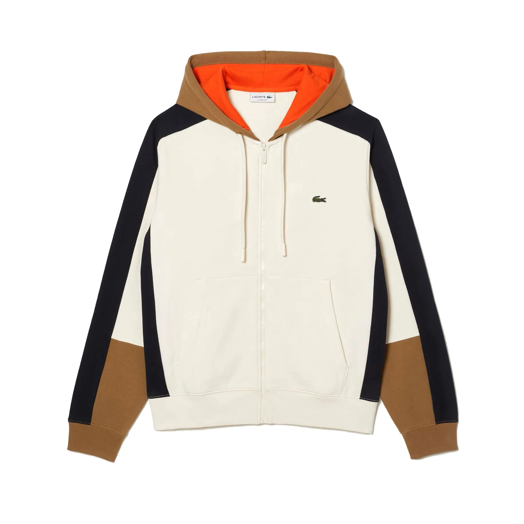 Lacoste Colorblock Men's Hoodie White-Brown-Navy Blue