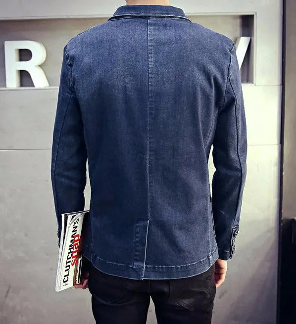Men's Casual Denim Blazer