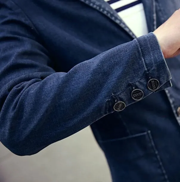 Men's Casual Denim Blazer