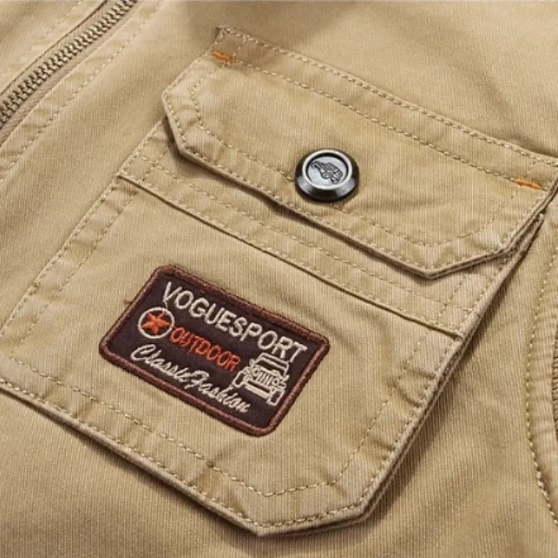 Men's Military Vest With Pockets | Plus Size