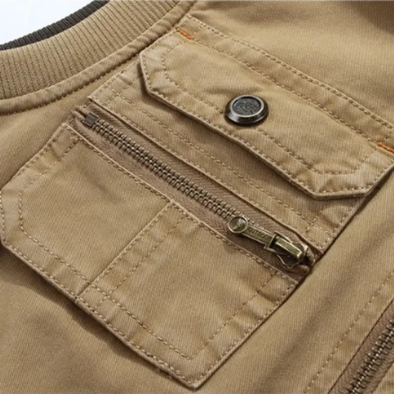 Men's Military Vest With Pockets | Plus Size