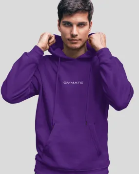 Mens Purple Hoodies Designer Gymate Original small logo [ctr]