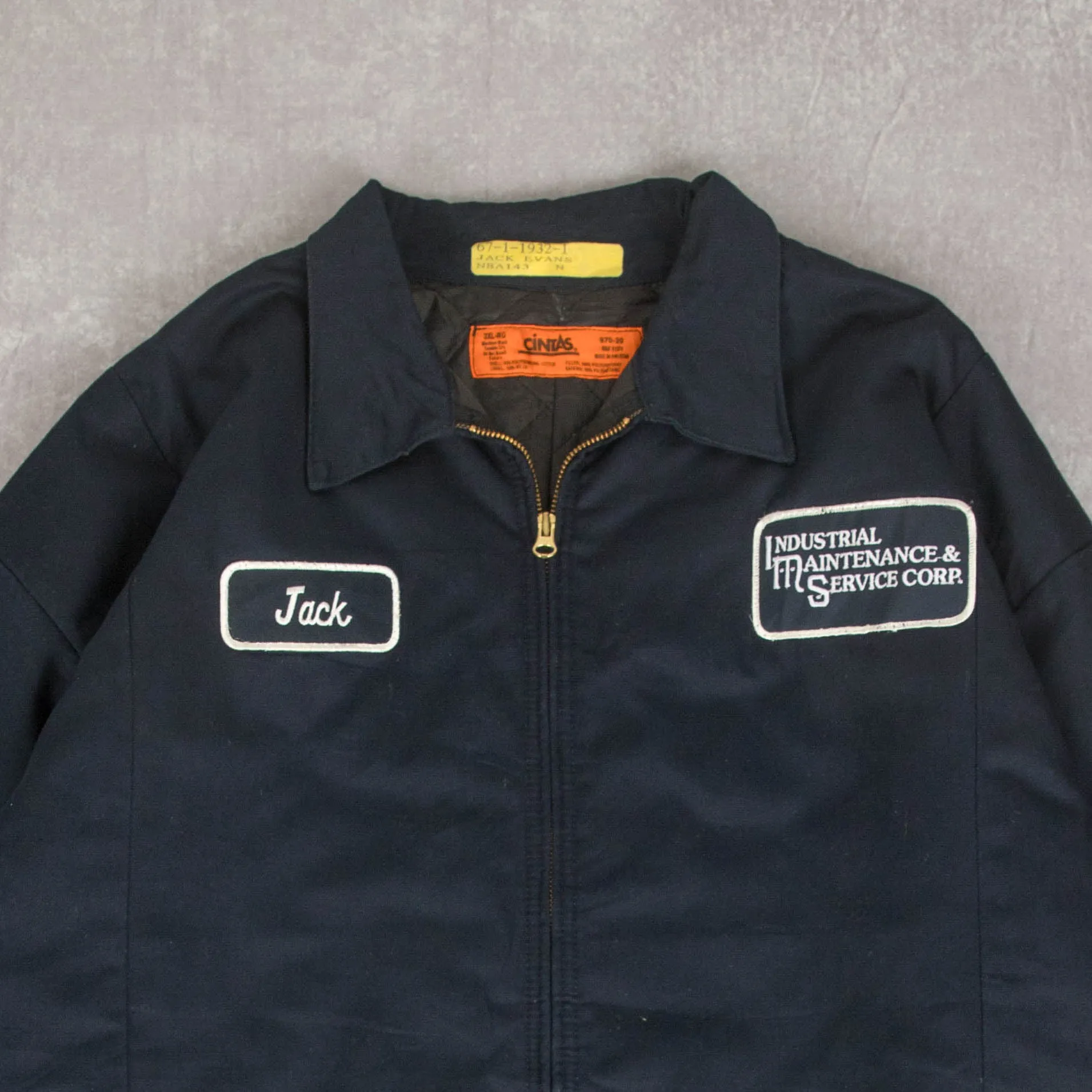 MEN'S VINTAGE INDUSTRIAL MAINTENANCE WORKWEAR JACKET - XXX-LARGE